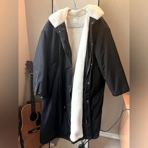 Oak Fort maxi coat navy